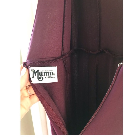 Show Me Your Mumu JENN MAXI DRESS ~ MERLOT CHIFFON - Picture 6 of 6